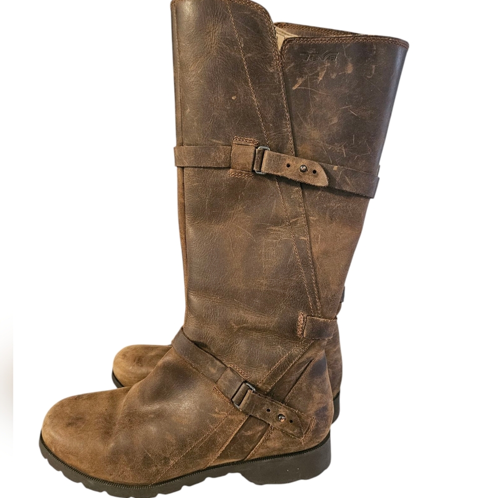 Teva De La Vina Tall Leather Boots - Size 6